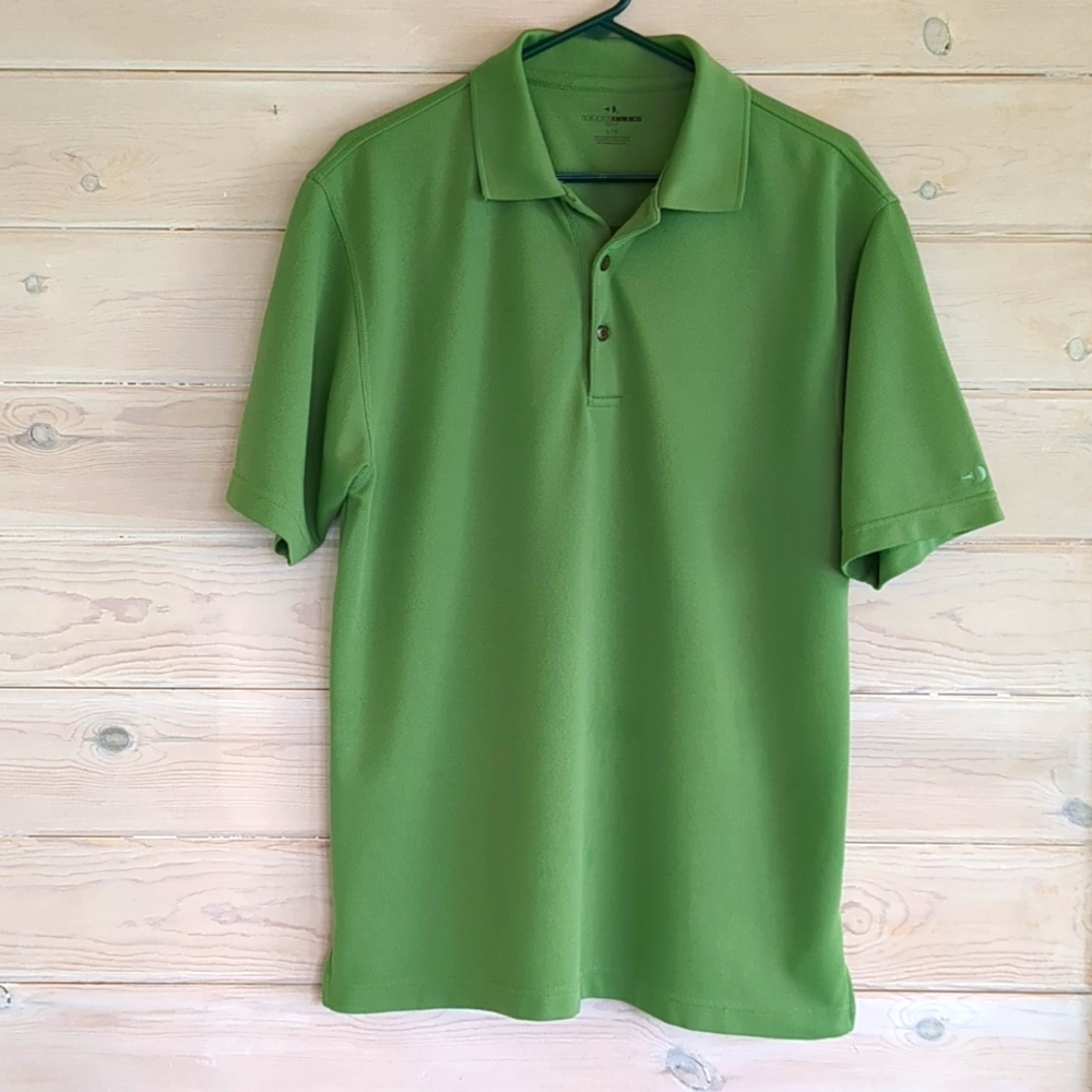 Grand Slam Polo Golf Shirt Men's LG, Kelly Green EUC Short Sleeve Breathable